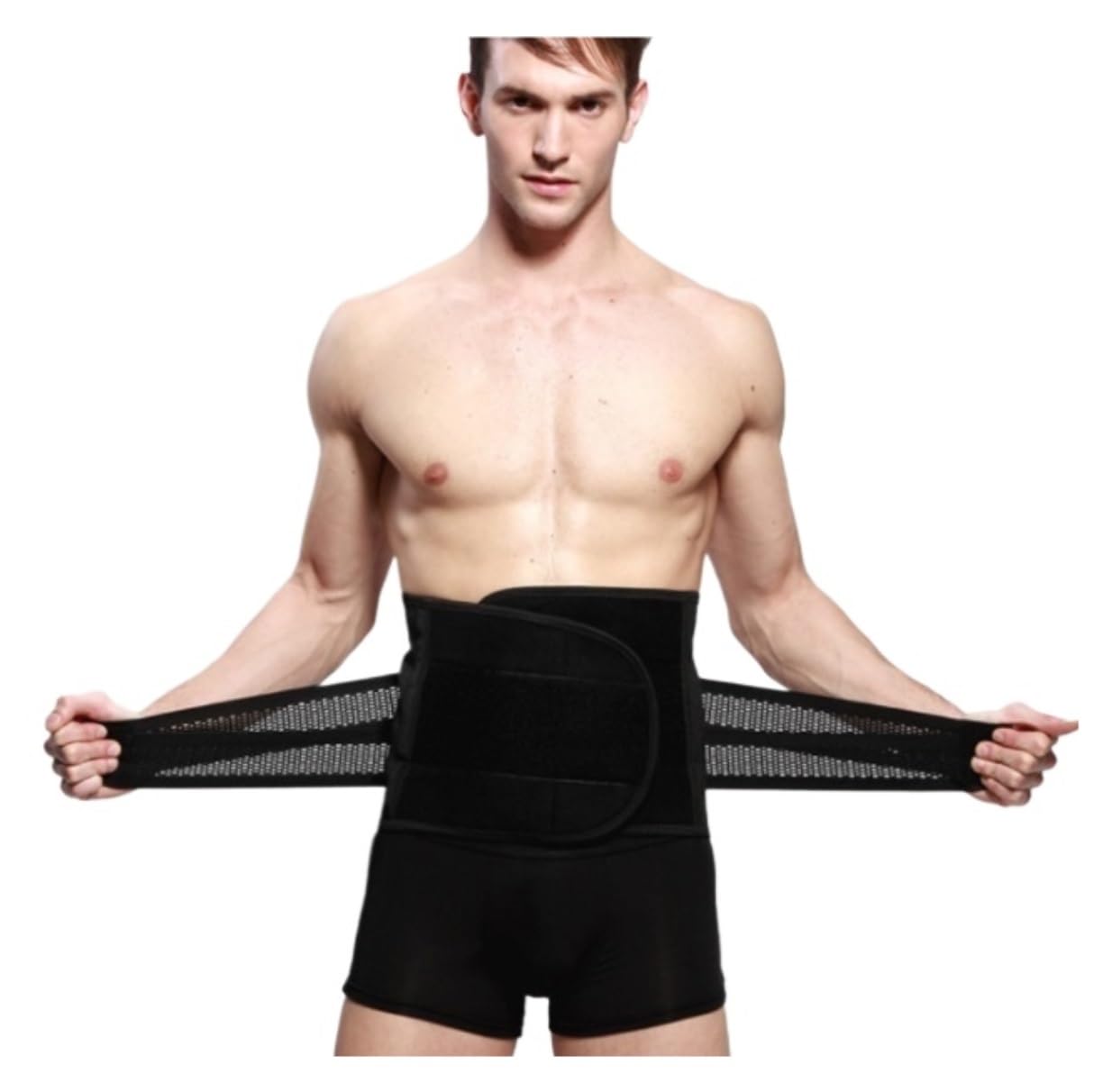 Ceinture Lombaire Réglables Ceinture Amincissante Pour Le Contrôle Du Ventre, Abdominale, Soutien Lombaire, Entraînement De Taille Travail Universel(Black,M)