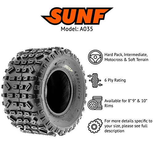 Sunf 18X10-8 18X10X8 Atv Utv Tires 6 Pr Tubeless A035 [Set Of 2] #TOP1