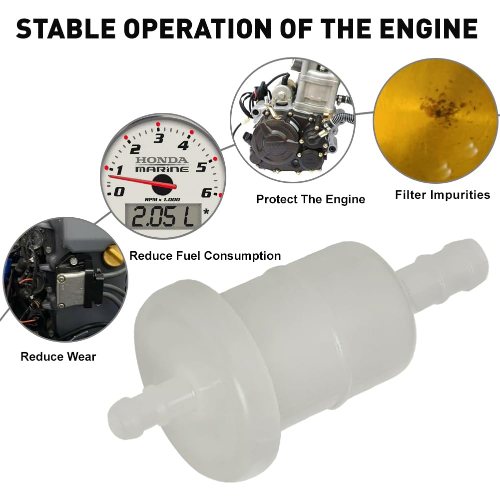 NEW Fuel Filter For Honda Outboard 8, 9.9, 15, 20, 25, 30 HP Motors - Part #16910-ZV4-015 2 thumbnail image