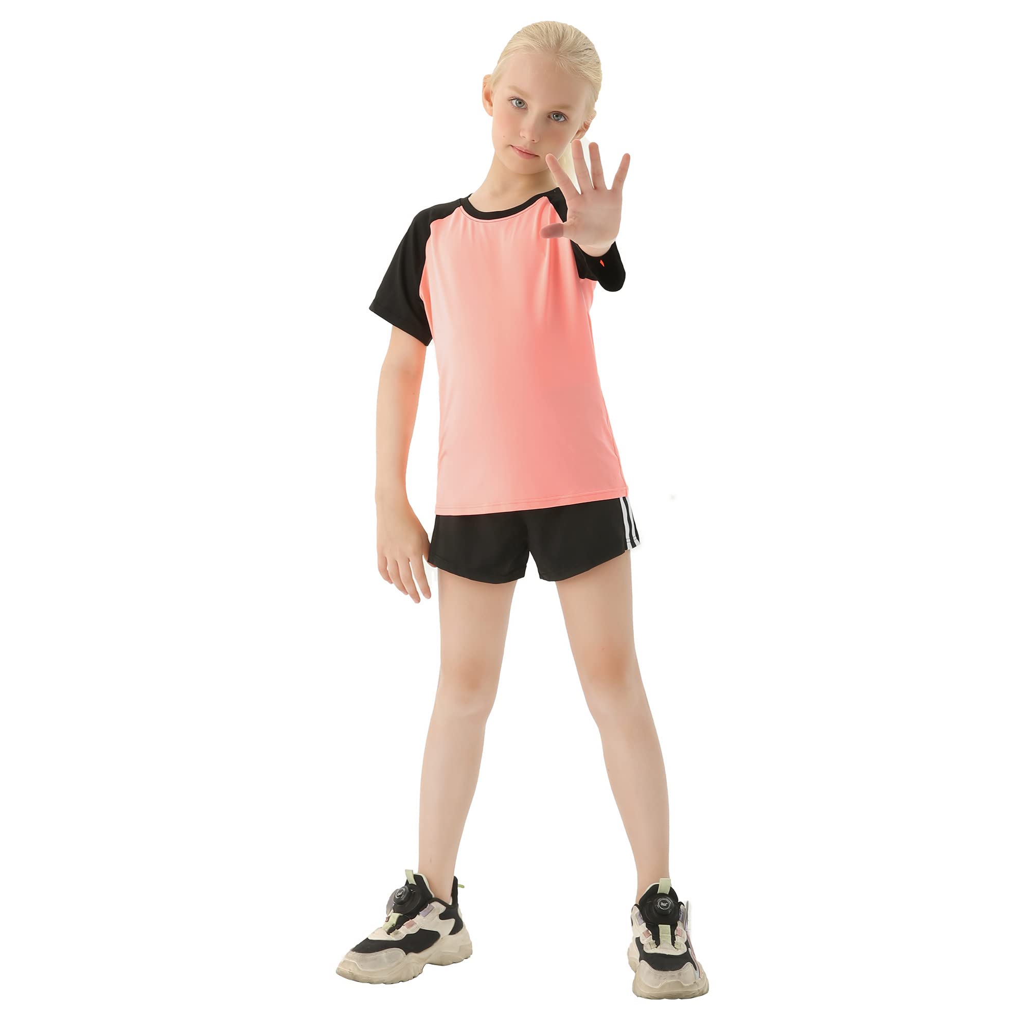 Chándal para niños, niñas y niños, traje deportivo de 2/3 piezas, conjunto de ropa para correr (camisa + pantalón), entrenamiento, correr, fútbol, baloncesto, camisetas, yoga