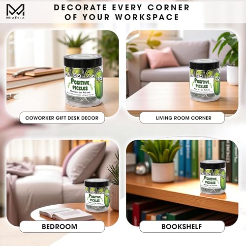 Emotional Supports Pickle Jar, 60 Positive Pickle Affirmation Cards for Women, Birthday Gifts for Women, Back to School Gifts, White Elephant Gifts, Teen Girl Gifts Trendy Stuff