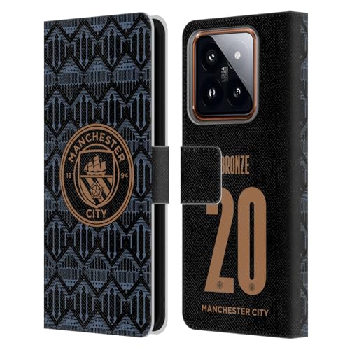 Head Case Designs Officially Licensed Manchester City Man City FC Lucy Bronze 2020/21 Women's Away Kit Group 2 Leather Book Wallet Case Cover Compatible with Xiaomi 14