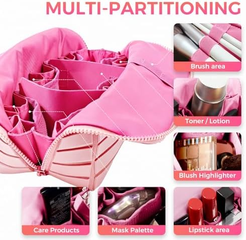 Travel Makeup Organizer, Compact Lightweight Accessory for Travel and Daily Use - Makeup F detail image