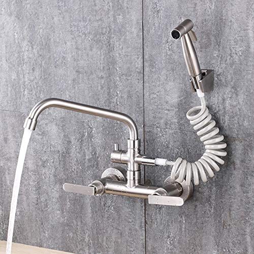 Mitigeur cuisine multifonction doté d'un pistolet orientable eau chaude et froide