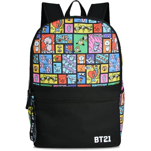 BT21 LINE FRIENDS Laptop Backpack, Computer Travel Bag for Men and Women, Multi, 17 Inch