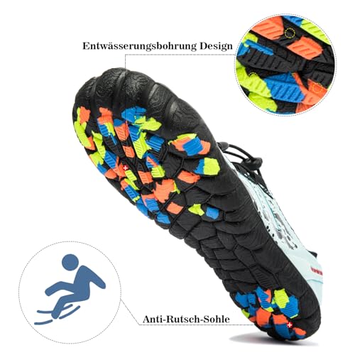Image of Men's Hike Barefoot Quick-Dry Sports Shoes Wide Toe Aqua for Swim Diving Surfing Kayaking Pool Beach Walking
