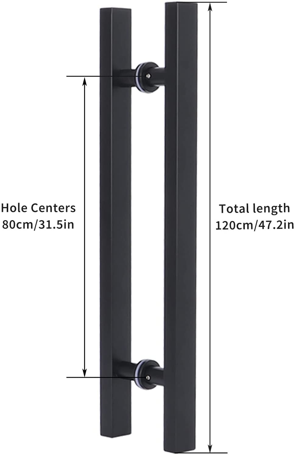 Maniglia per Porta/fienile a Forma di H, Maniglia per Porta Push-Pull in Acciaio Inossidabile Dorato Extra Lunga da 50/60/80/100/120 cm, Maniglia per Porta del fienile per Porta in