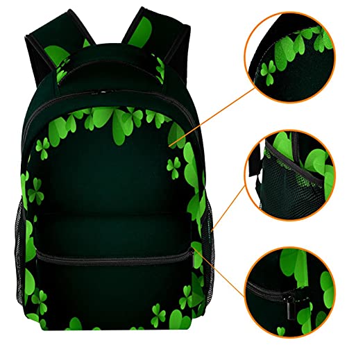 Sac à dos pour garçons et filles trèfle multicolore idéal école