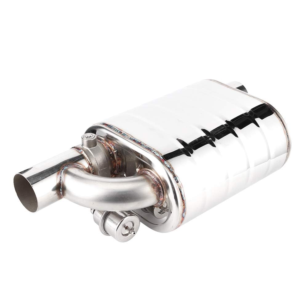 Valve d'échappement de voiture, valve d'échappement électrique universelle de voiture de 63mm Valve de tuyau de pompe à vide de dispositif de port distant d'acier inoxydable.