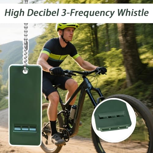 Sécurité Whistle, High Decibel 3-Tone Bear Whistle - Camping Safety & Survival Equipment For Wilderness Sports Hunting Camping Rescue Kayak Defense Bear Pénétration Du Bruit Et Clarté Des Signes: Comb – Image 5