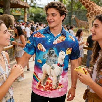 COOFANDY Hawaiiaanse shirts voor heren, zomershirts, korte mouwen
