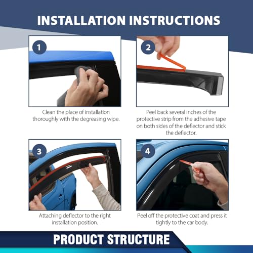 Image of PIT66 in-Channel Auto Vent Window Visors 2 pcs