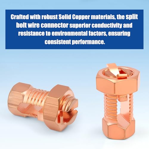 electric fence split bolt connectors - high strength brass ground clamp for ground wire amp electric fence installation 20 pack
