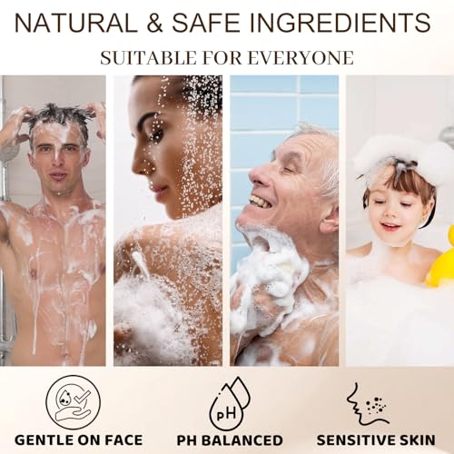 Image of 4 Pack Persimmon Soap for Old People Smell, Body Wash for Odor Control