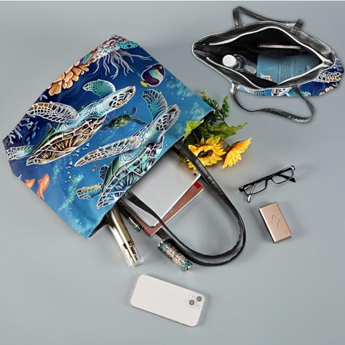 Travel Tote Bags Leather Purses for Women, Shoulder Bag with Zipper, Top Handle Ladies Shoulder Bags3