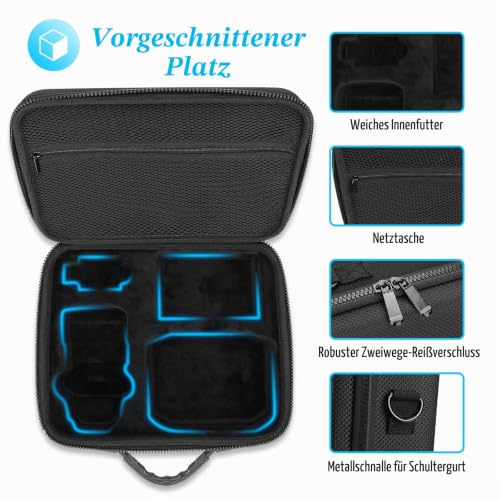 ProCase Eva Tragetasche für DJI Mini 4K / DJI 2/2 SE/Mini 2 Fly More Combo Drohne und Zubehör Schutzhülle Carrying Case mit Schultergurt… – Ansicht 2