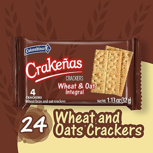 Miniatura 5 de Colombina Crakeñas - Galletas de trigo y avena  6 paquetes de galletas saladas prémium envueltas individualmente con 4 galletas cada una (24