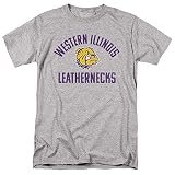 Western Illinois University Official Leathernecks Logo Unisex Adult T-Shirt, Athletic Heather, Medium