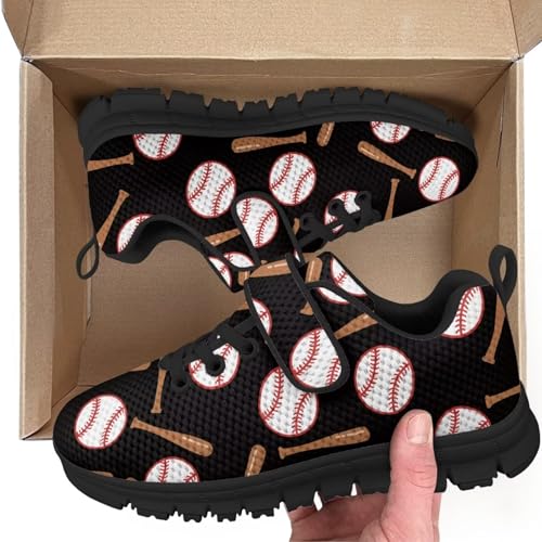 Kids Shoes, Boys Girls Sneakers Lightweight Athletic Walking/Running Tennis Shoes(Little Kid/Big Kid) Baseball Pattern2