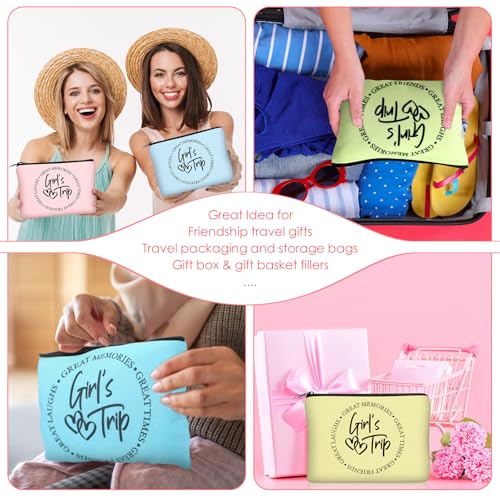 Reginary 9 Pcs Girls Trip Gifts Favors Girls Trip Makeup Bags Toiletry Cosmetic Bag Bestie Friendship Gifts for Women Christmas Wedding Bachelorette Valentine s Day Party Favors4