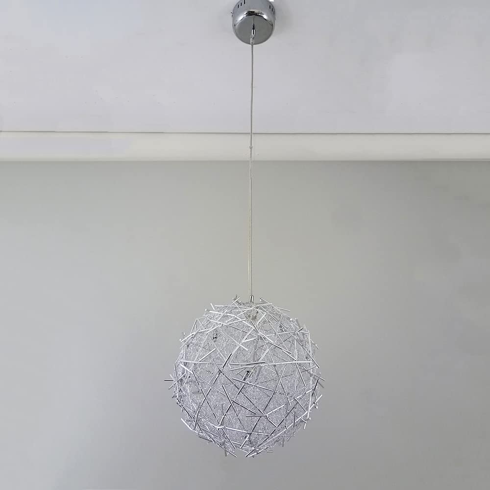 Dapo Moderne Decken-Pendel-Kugel-Leuchte Elektra D38 cm Aluleuchte Esszimmer-Hänge-Deko-Lampe