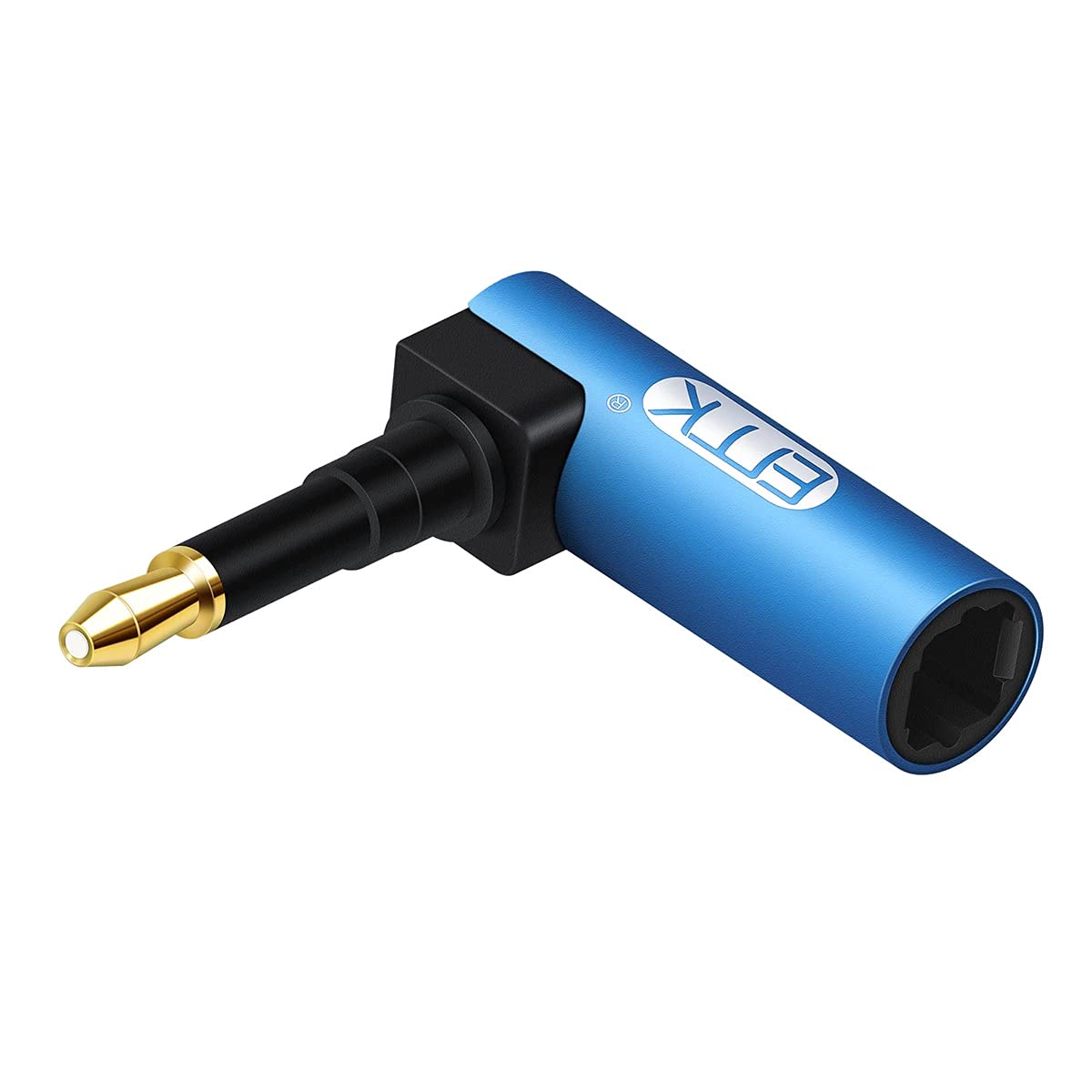 Emk Cotton Braided Jacket Durable And Flexible Digital Optical Audio Toslink Fiber Optic Cable Compatible With Home Theater, Sound Bar, Tv, Ps4, Xbox, Dvd Player And More (Mini-90, Blue)