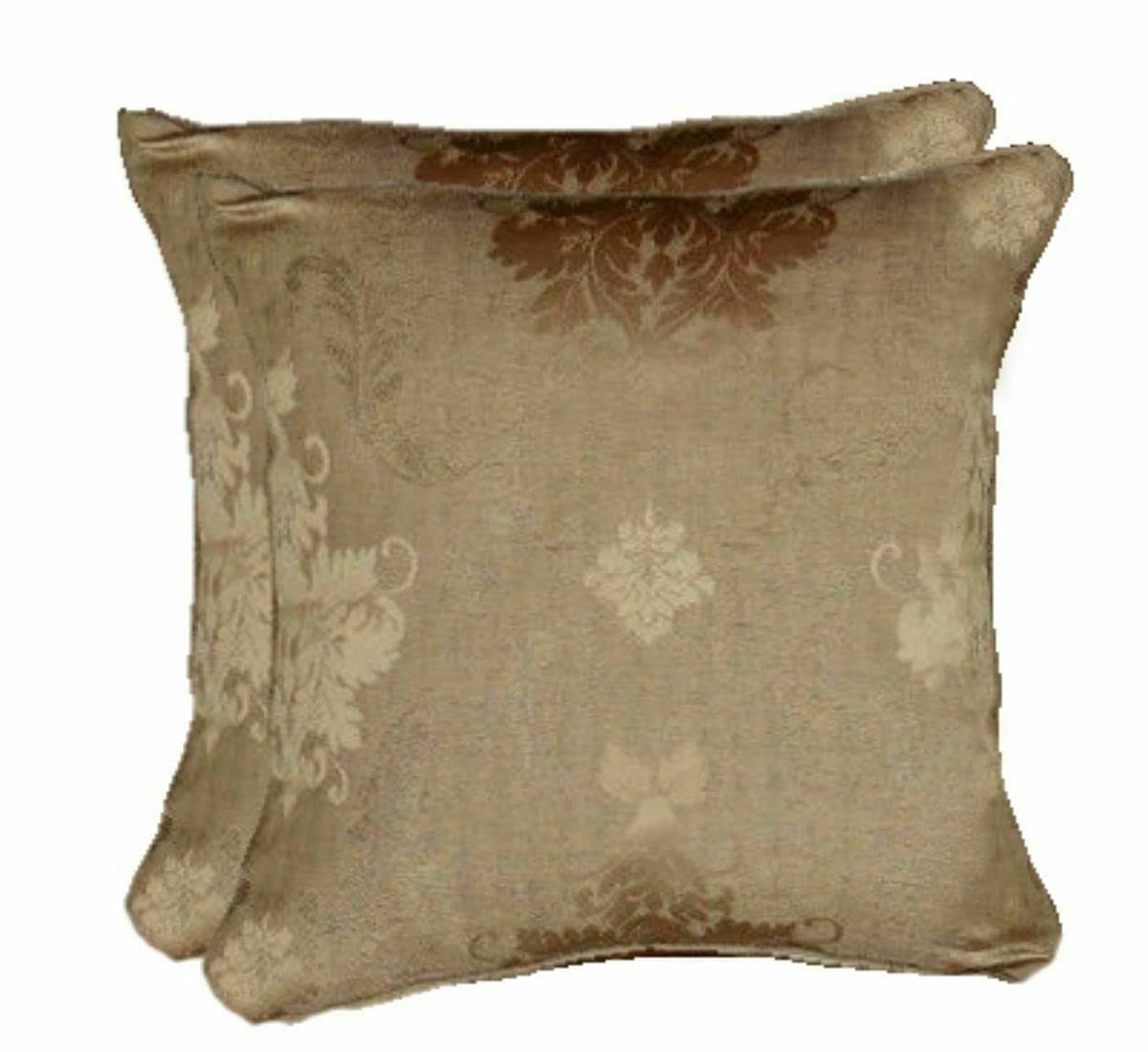 Modern Curtains for Living Room Fully Lined Pencil Pleat Luxury Jacquard Virginia Bedroom Curtains (Coffee, CC Pair 18"x18" Small)