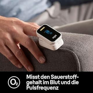 Braun Pulsossimetro 1 , Monitor accurato per ossigeno nel sangue da dito, Clinicamente validato , Per chi soffre di BPCO, polmonite e apnea notturna , Ottimo per gli atleti, YK-81CEU