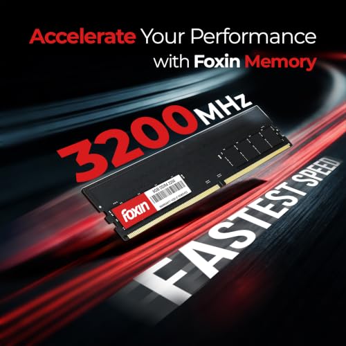 Image of Foxin 8GB DDR4 Desktop RAM 3200 MHz | UDIMM | Long-DIMM | 1.2V Low Voltage | 288-PIN Pin, Single Channel Memory, Intel & AMD Compatible | High-Speed PC Memory Upgrade | 10 Years Warranty
