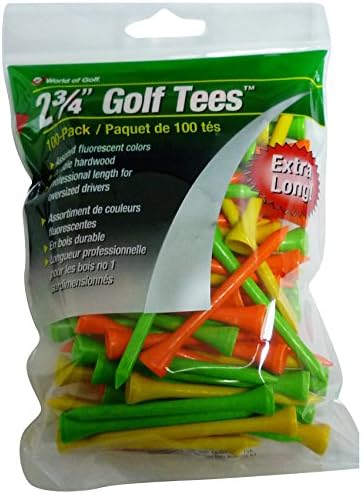 JEF World of Golf Tee (Pack of 100), 2 3/4-Inch, Fluorescent 1 JEF World of Golf Tee (Pack of 100), 2 3/4-Inch, Fluorescent