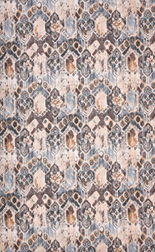 Image of LINENWALAS Cotton Curtains for Long Door Set of 2, Linen Textured Doors Curtains for Home Decor, Hangs Elegantly with Eyelet Rings (4.5ft x 8 ft,) Ikat