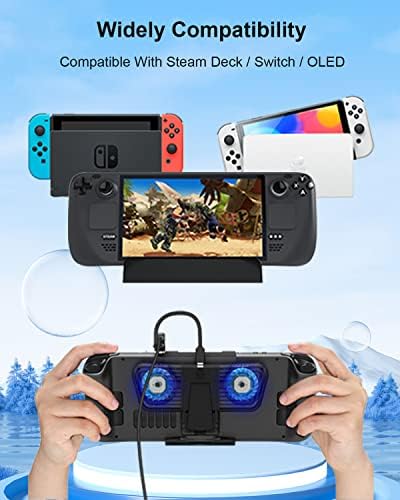 Miniatura 5 de Cooling Fan for Steam Deck DockHacksya Stand Base for Steam Deck with KickstandSteam Deck Cooler Accessories Compatible with Valve Steam Deck
