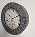 Pendules murales , Horloge murale de jardin avec thermomètre, intérieure / extérieure 10 pouces horloge murale imperméable à l'eau créative silencieuse ouverte visage résine chrosquine décorative for