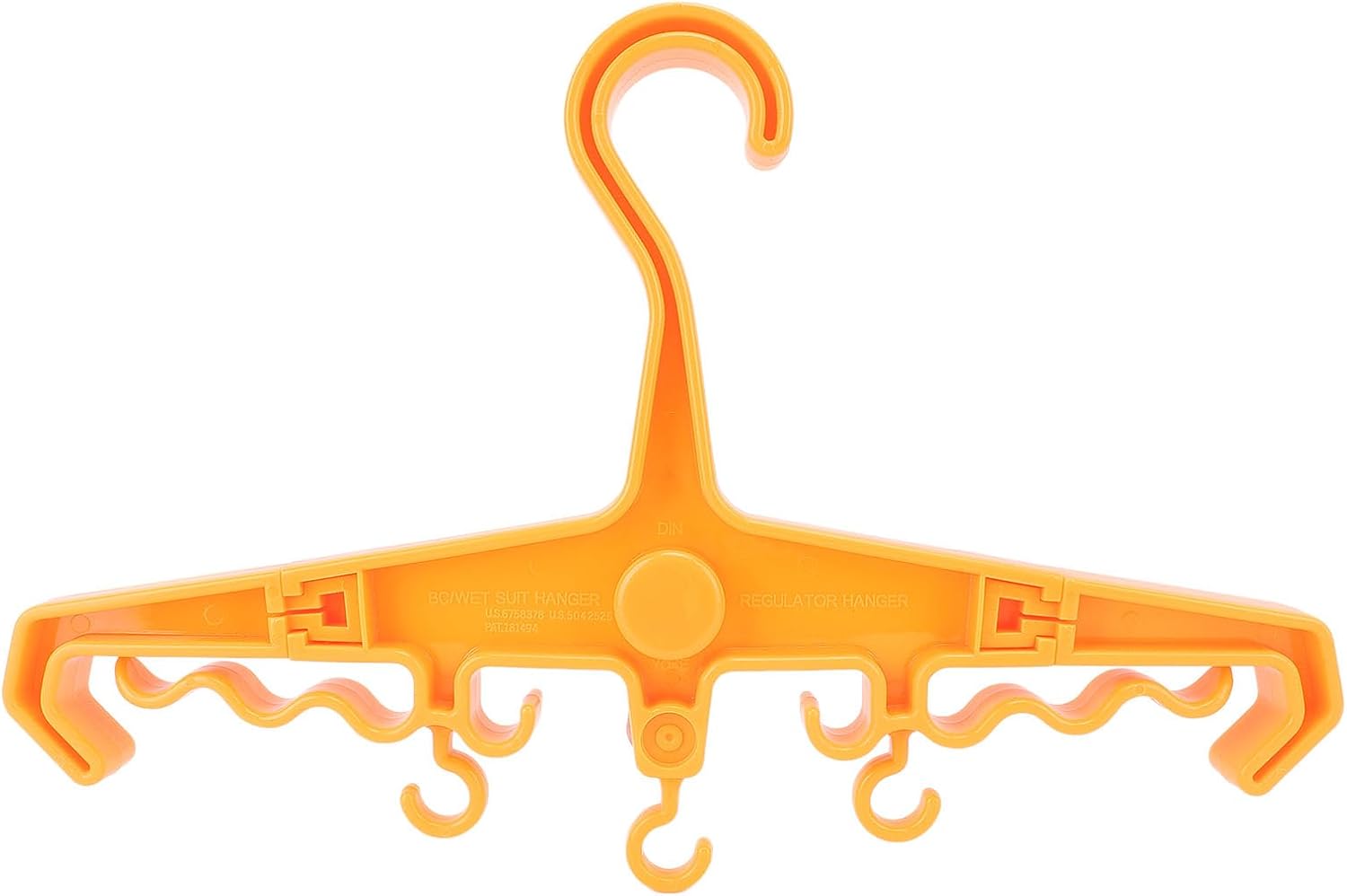 Hanger, Scuba Hanger, BC Regulator Hanger, Anti Slip, with Ergonomic Design, Multipurpose Heavy Duty Hanger, Portable Diving Gear for Travel Water Sports (Orange)