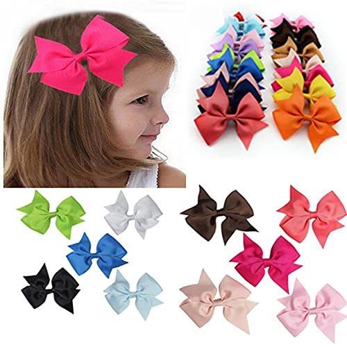 20 PCS Baby Girls Hair Bows Clips Alligator Clips Tiny Barrettes Accessories for Fine Hair Infants Toddler Kids
