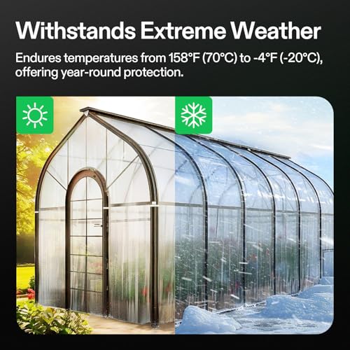 Image of VIVOSUN Greenhouse Repair Tape, 6.3 mil 4 inch x108' Weatherproof Clear Poly Patch Tape, Heavy Duty Greenhouse Sheeting Coverings Film Tape for Plastic Sheeting and Tents