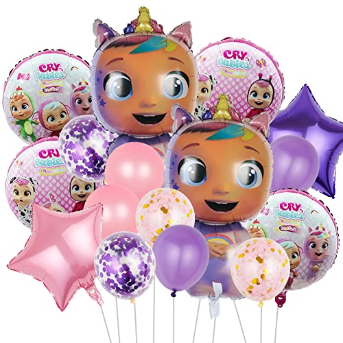 【Ottimo per Tutte le Occasioni】: Decorazioni Cry Babies Compleanno molto adatto per organizzare vari eventi, feste a baby shower , feste di compleanno per bambini, ecc. Crea una festa di compleanno indimenticabile per il tuo bambino. puoi appendere i palloncini sul muro, sul soffitto, sulla porta, sul tavolo, ecc.