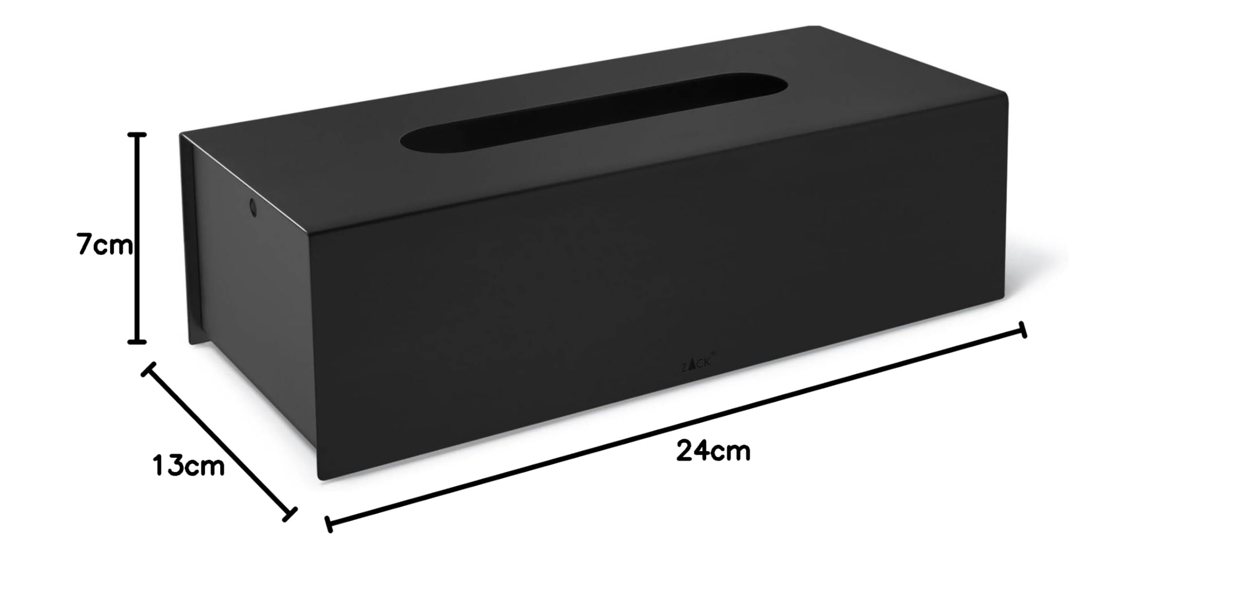 Zack Kleenex - Caja, Acero Inoxidable, Color Negro, Talla única