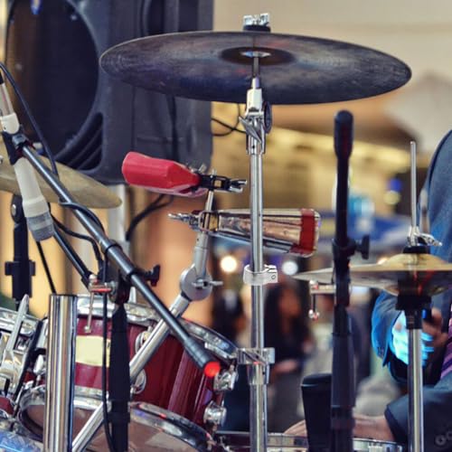 Abrazadera metálica para batería, soporte para cowbell con bloqueo de memoria, accesorios para soporte de batería miniatura 2