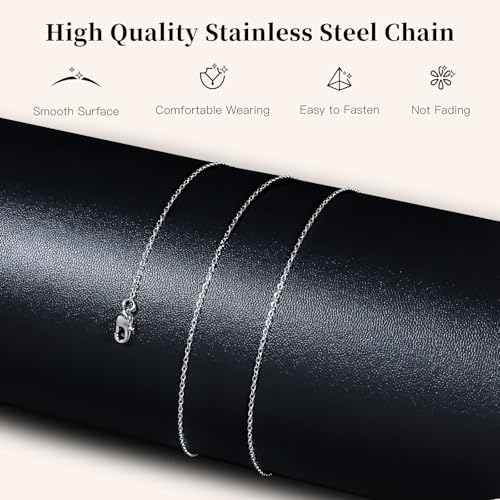QISHENG Silver Chain Necklace for Women, Silver Stainless Steel Necklace Chain for Women As a Gift for Your Lover, Family, Elder, Friends and Colleagues Length of 16 18 20 22 24 26 28 30 Inch3