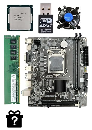 Image of H110 Motherboard Combo- i5-6500 Processor, 8GB DDR4 RAM, Mysterious Product, WiFi+Bluetooth 5.0, Free CPU Fan.