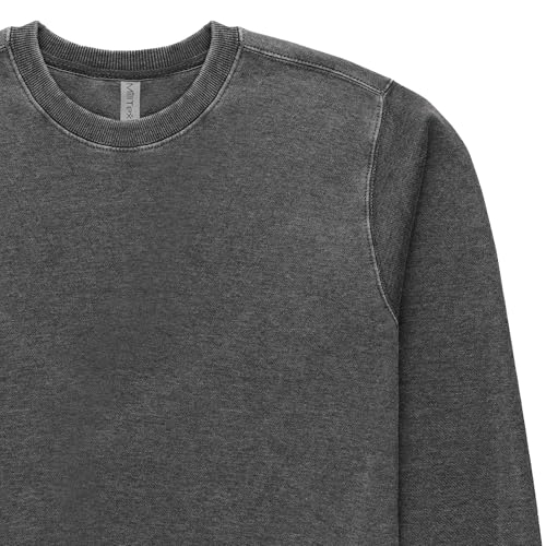 7.25 Oz Premium Vintage Fleece Textured Sweatshirt | Long Sleeve Crewneck Cotton Blend for Men and Women3