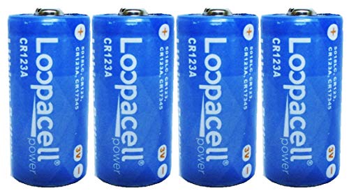 Pilas lithium CR123A 3V LOOPACELL x4 unidades miniatura 1