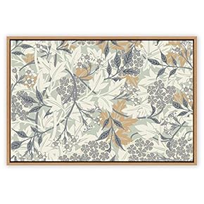 SIGNWIN Framed Canvas Wall Art Floral Pattern Canvas...