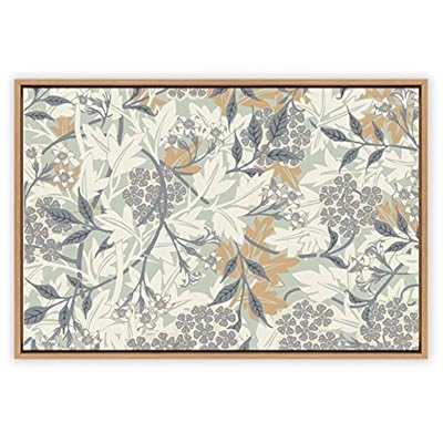 SIGNWIN Framed Canvas Wall Art Floral Pattern Canvas...