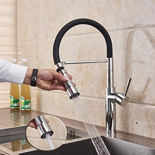 Robinet d'évier double bec avec commande eau chaude et froide à poignée unique - 5