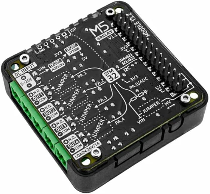 M5Stack 4-Channel Relay Module PCB layout
