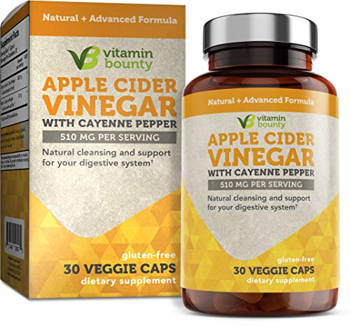 Apple Cider Vinegar Capsules - Vitamin Bounty - 510mg Made in USA