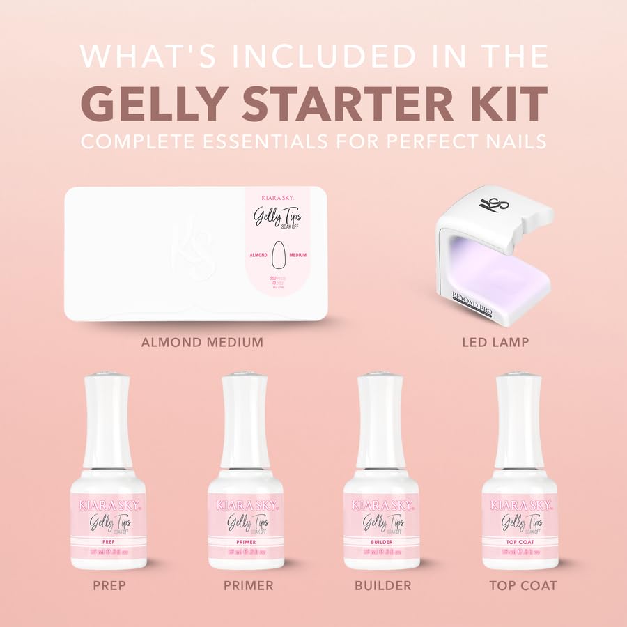 Amazon.com: Kiara Sky Gelly Tips Starter Kit With Lamp - Shape