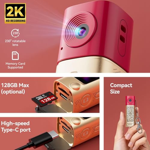 Mini caméscope de poche 2K idéal pour vos sorties et vlogs - 3